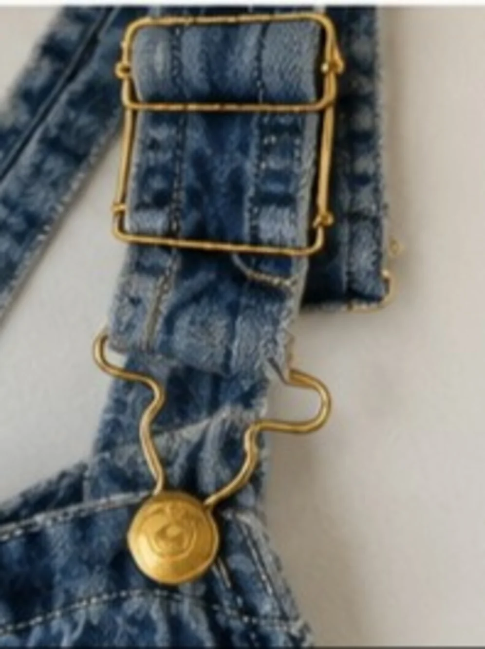 KEY Imperial Vintage Denim Overalls Mens 34x29 Blue Bib Workwear Carpenter Farm - Picture 5 of 8